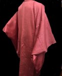画像2: 薔薇色の　長い身丈の　和装コート (2)