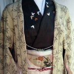 画像1: 伝説の名店「紬屋吉平」　　　竹小紋羽織 (1)
