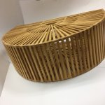 画像5: アートでレトロな半月型　　ハンドメイドの竹製バッグ (5)