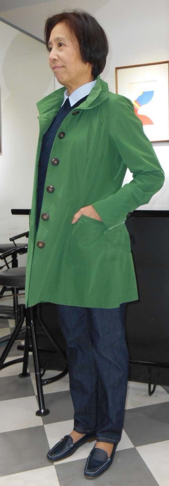 Green coat